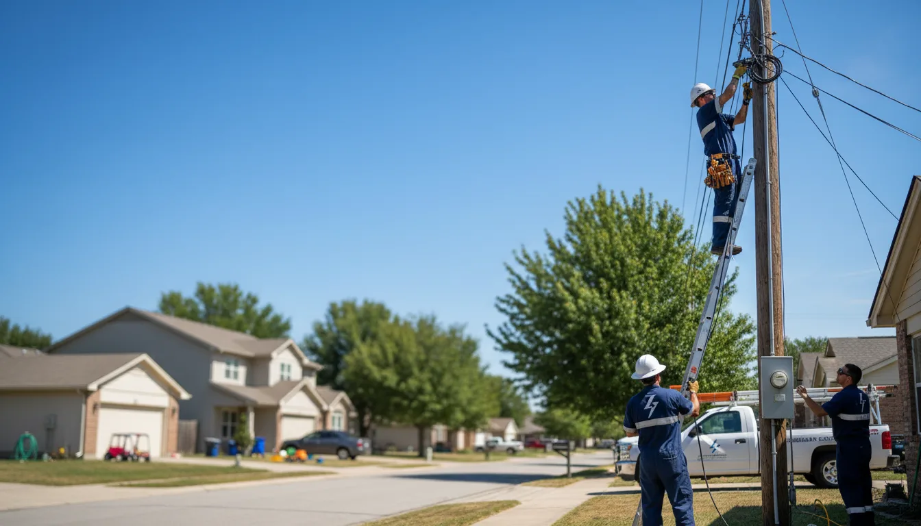 Residential electrician providing installation services in Mutual, OK